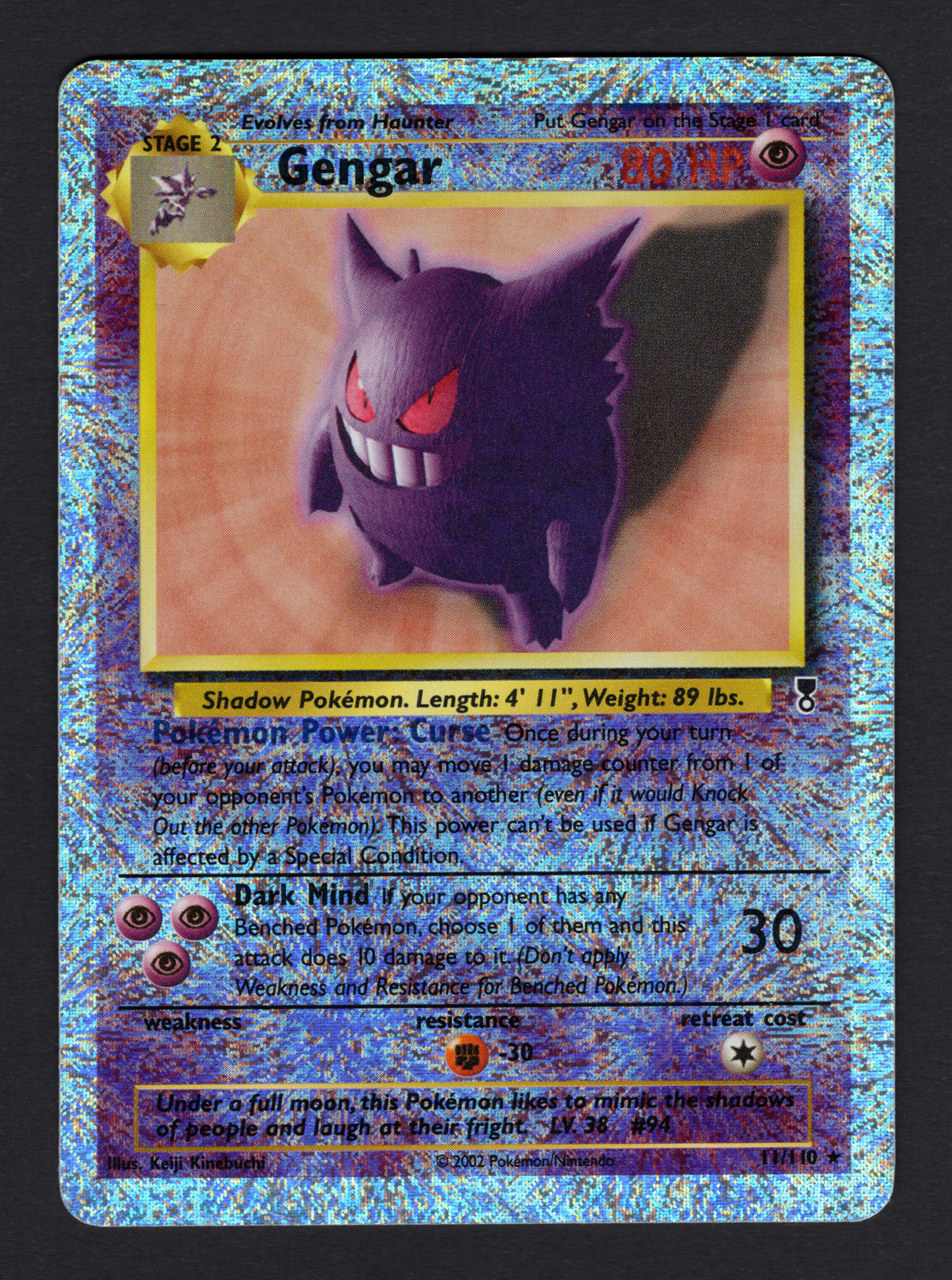 Gengar [Reverse Holo] #11 Pokemon Legendary Collection