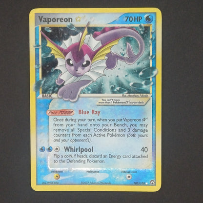 Vaporeon [Gold Star] #102 Power Keepers